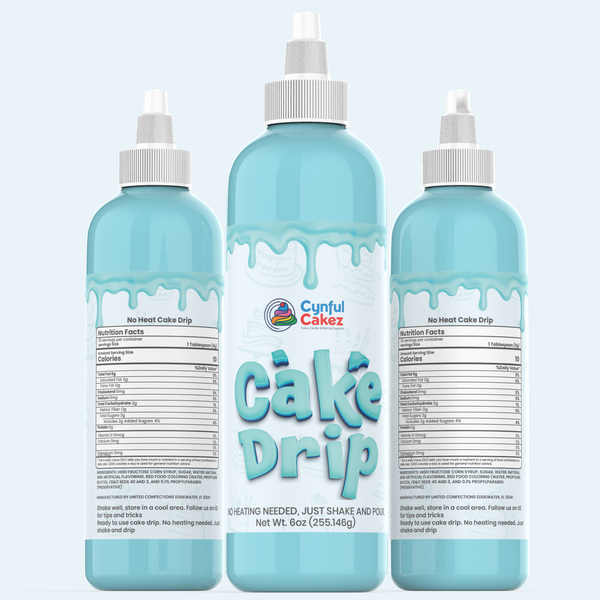 Light Blue  "No Heating Required" Cake Drip